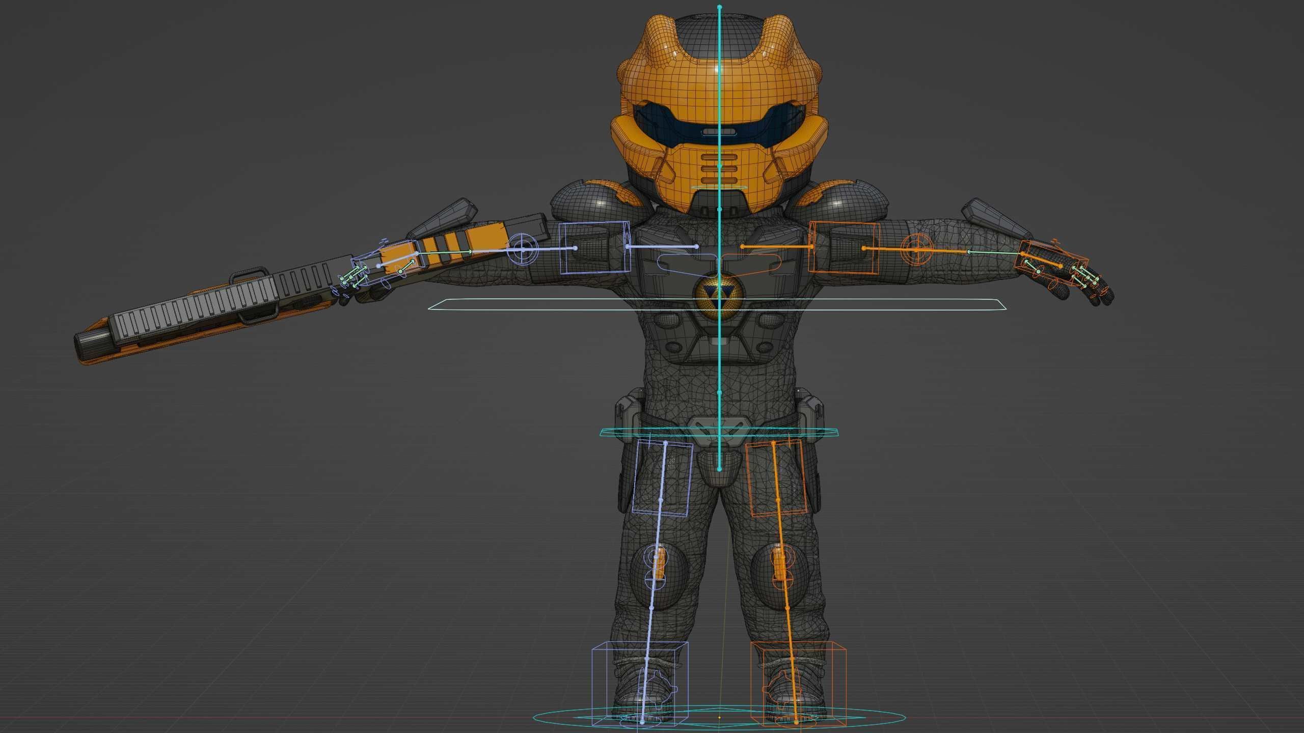 CYBER SOLDIER XC-10 Rigged for Unreal Engine - Unity - MIXAMO 3D model_39