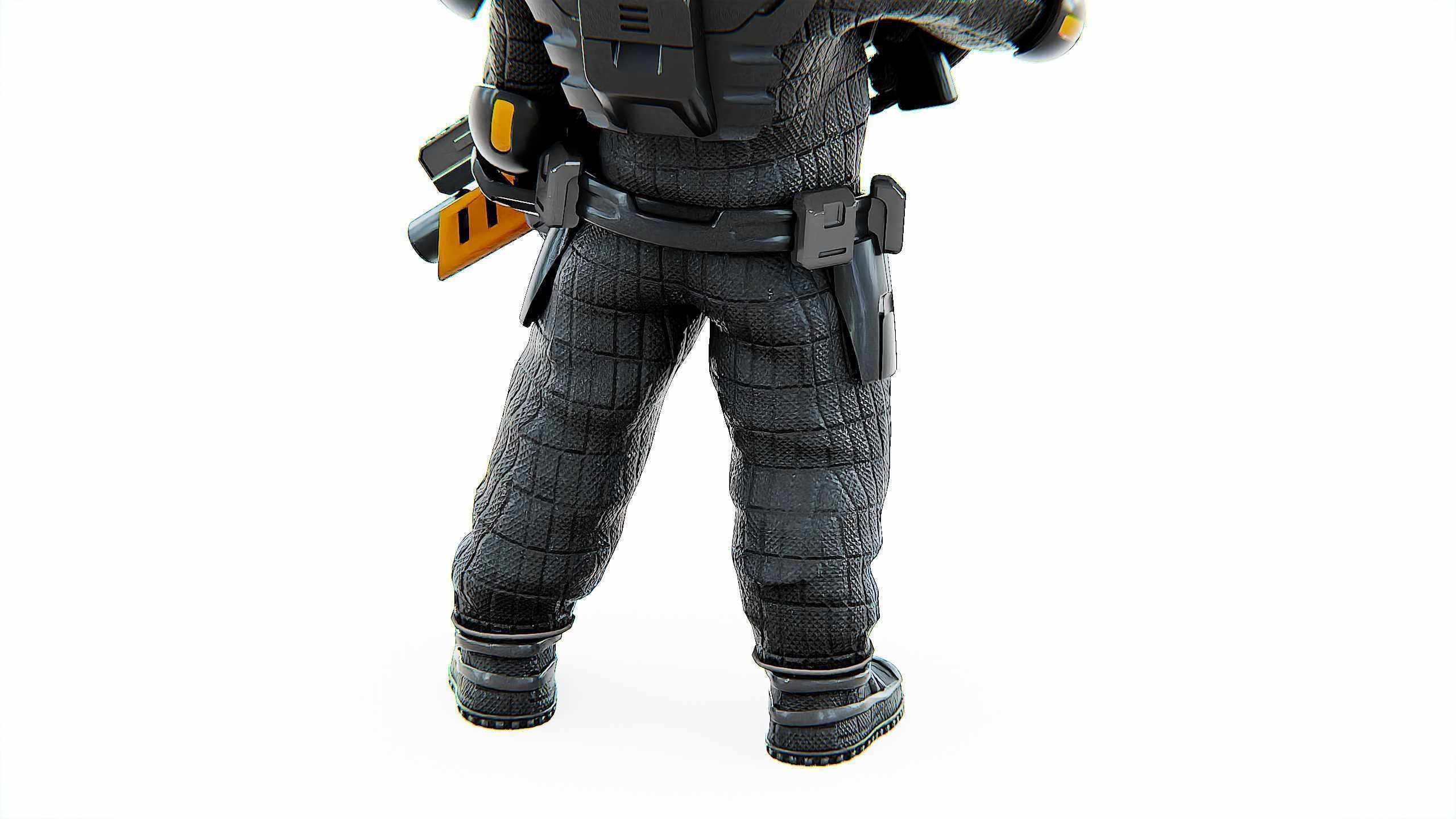 CYBER SOLDIER XC-10 Rigged for Unreal Engine - Unity - MIXAMO 3D model_26