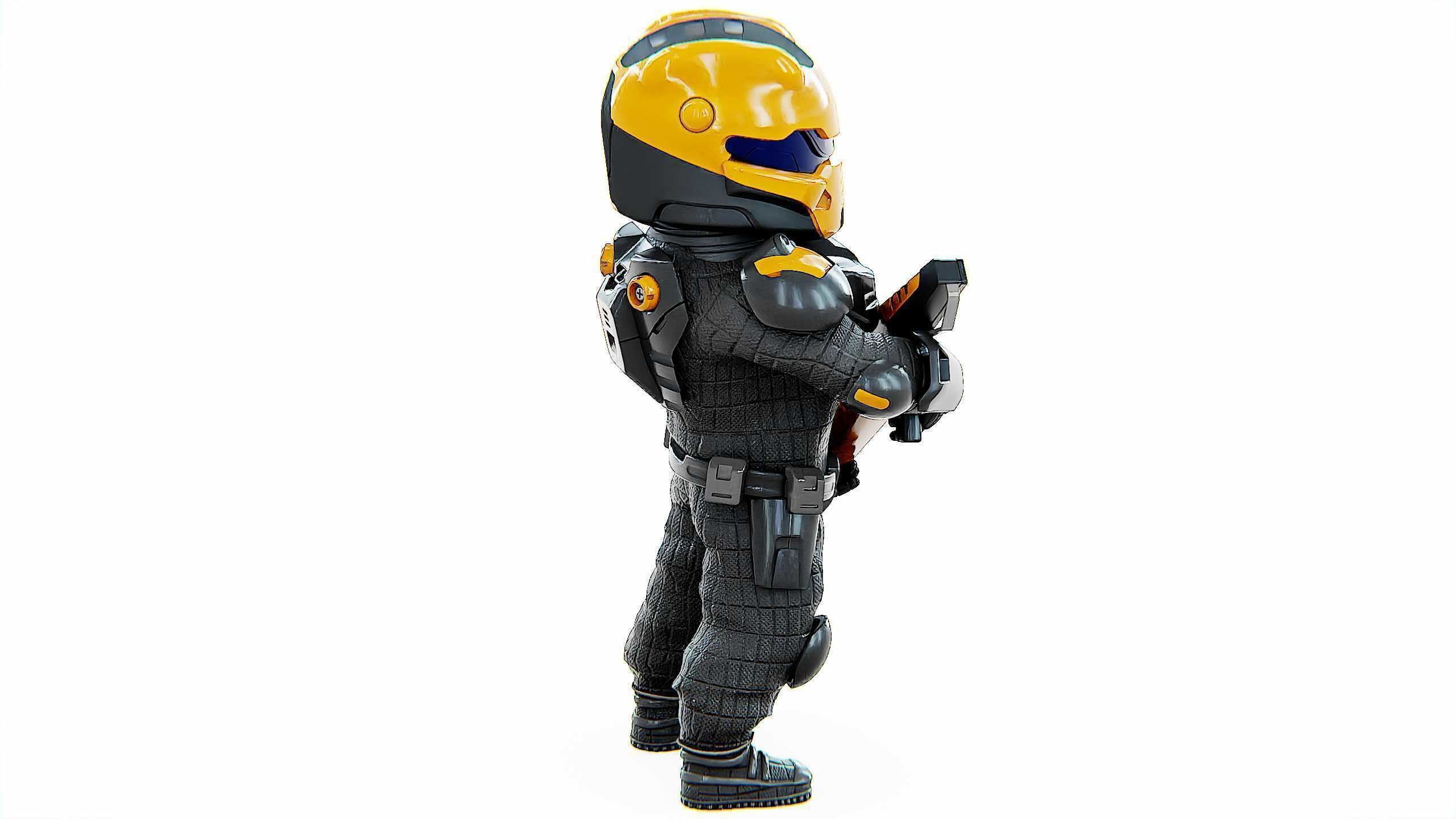 CYBER SOLDIER XC-10 Rigged for Unreal Engine - Unity - MIXAMO 3D model_7