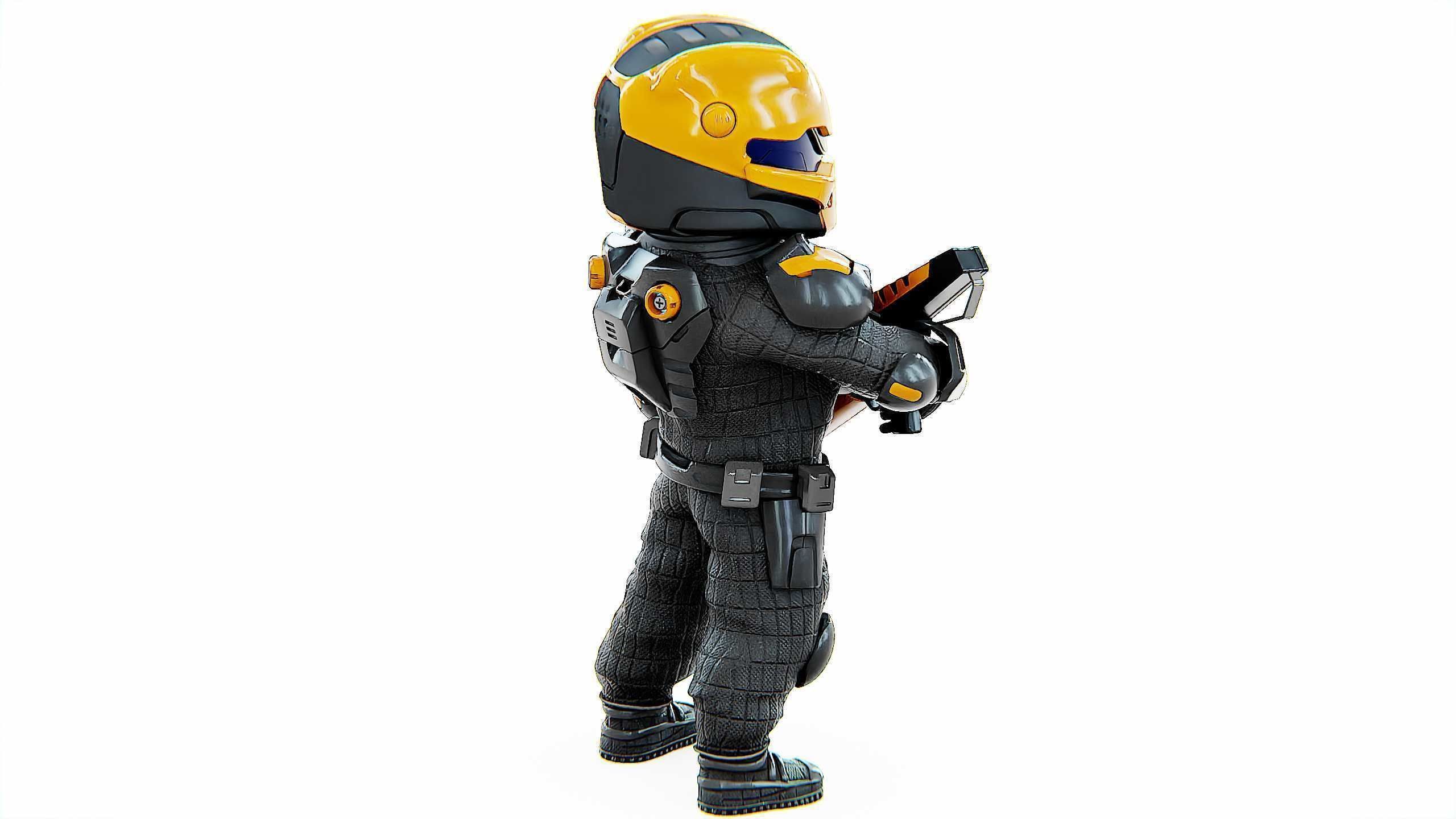 CYBER SOLDIER XC-10 Rigged for Unreal Engine - Unity - MIXAMO 3D model_8