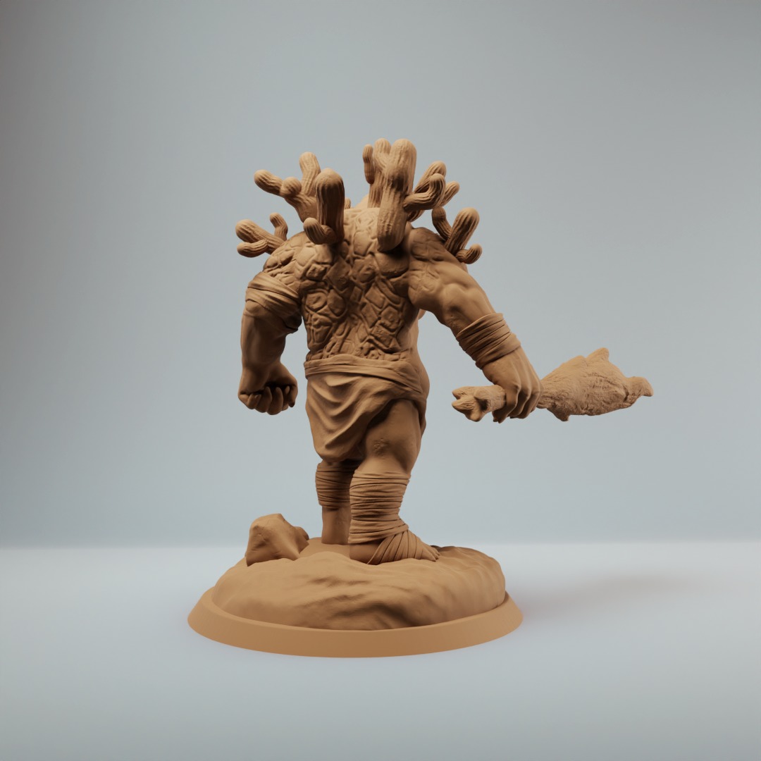 Ogre warriors three variations dnd mini pre supported 3D print model_1
