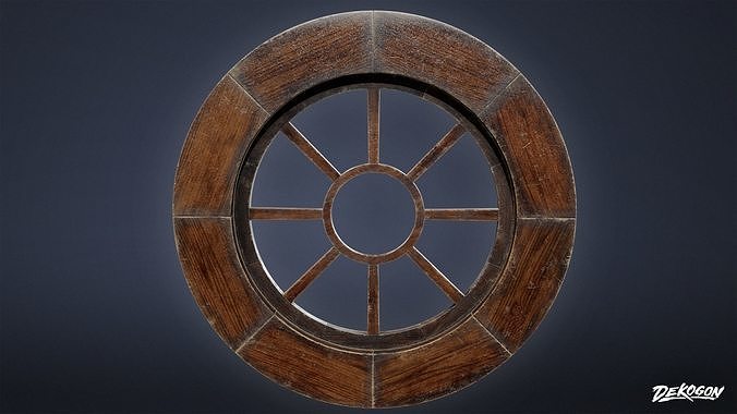 VICTORIAN - Round Window 01 - LOW POLY AND NANITE Low-poly 3D model