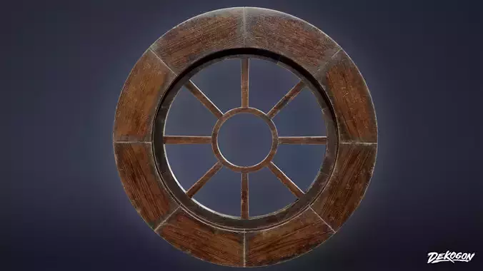 VICTORIAN - Round Window 01 - LOW POLY AND NANITE