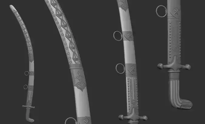 Arabic sword 3D print model