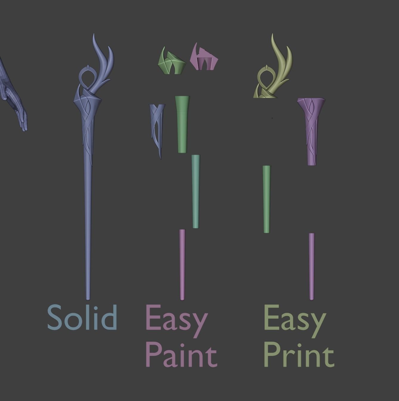 AURORA LEAGUE OF LEGENDS COSPLAY GAME WANG 3D print model_3