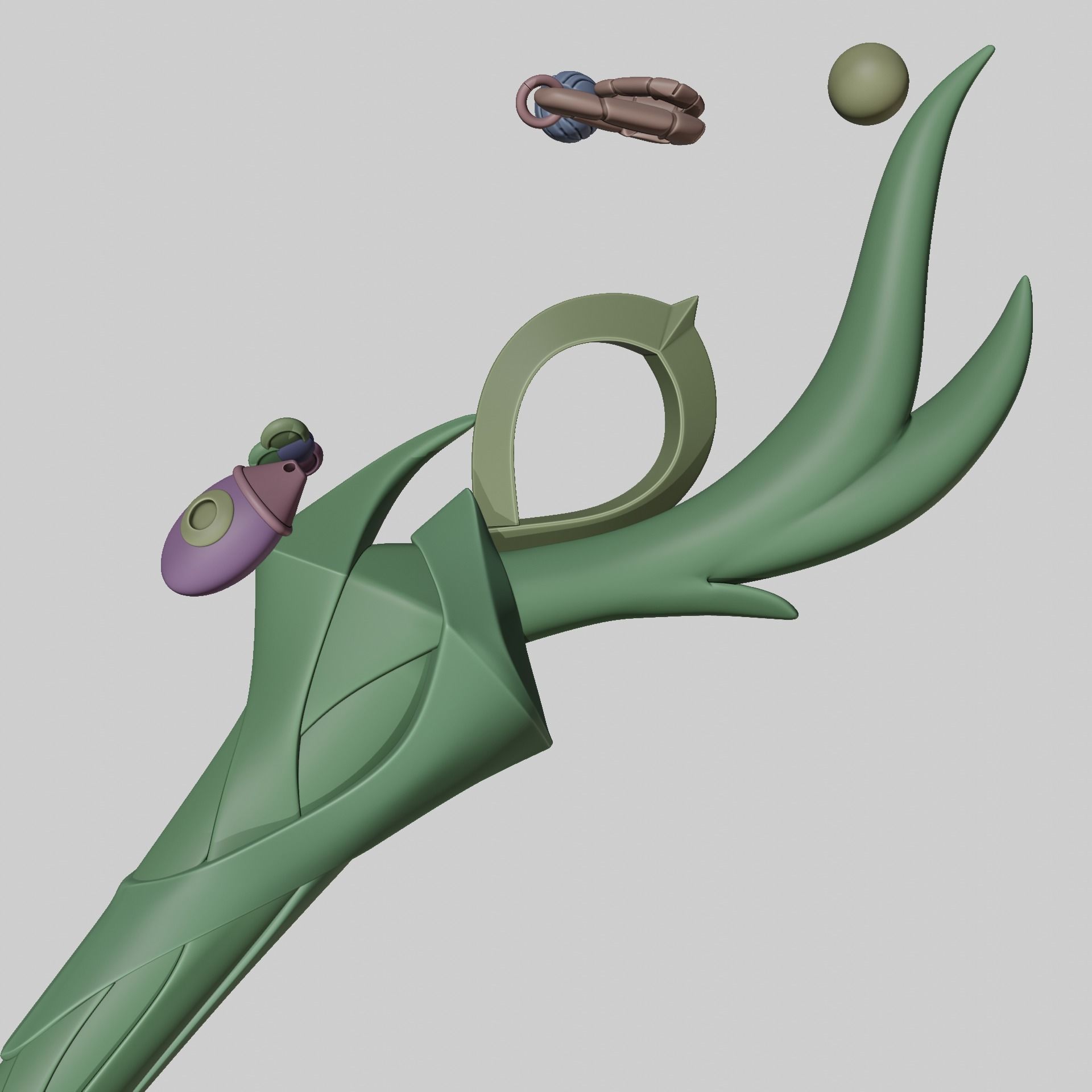 AURORA LEAGUE OF LEGENDS COSPLAY GAME WANG 3D print model_11