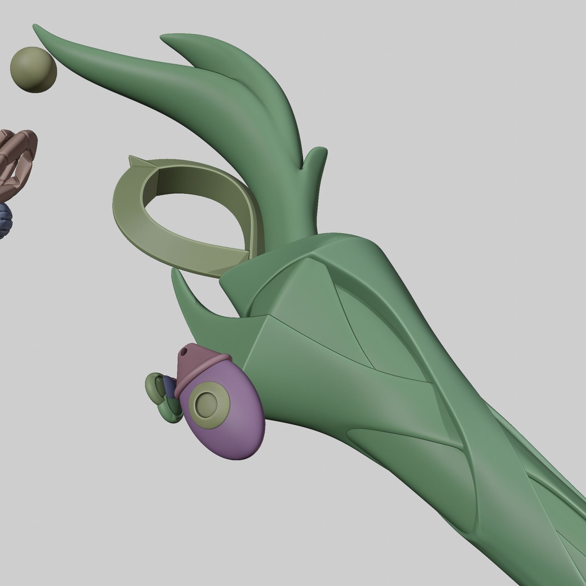 AURORA LEAGUE OF LEGENDS COSPLAY GAME WANG 3D print model_12