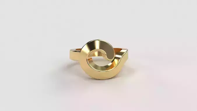 Ocean Wave Ring Minimalist