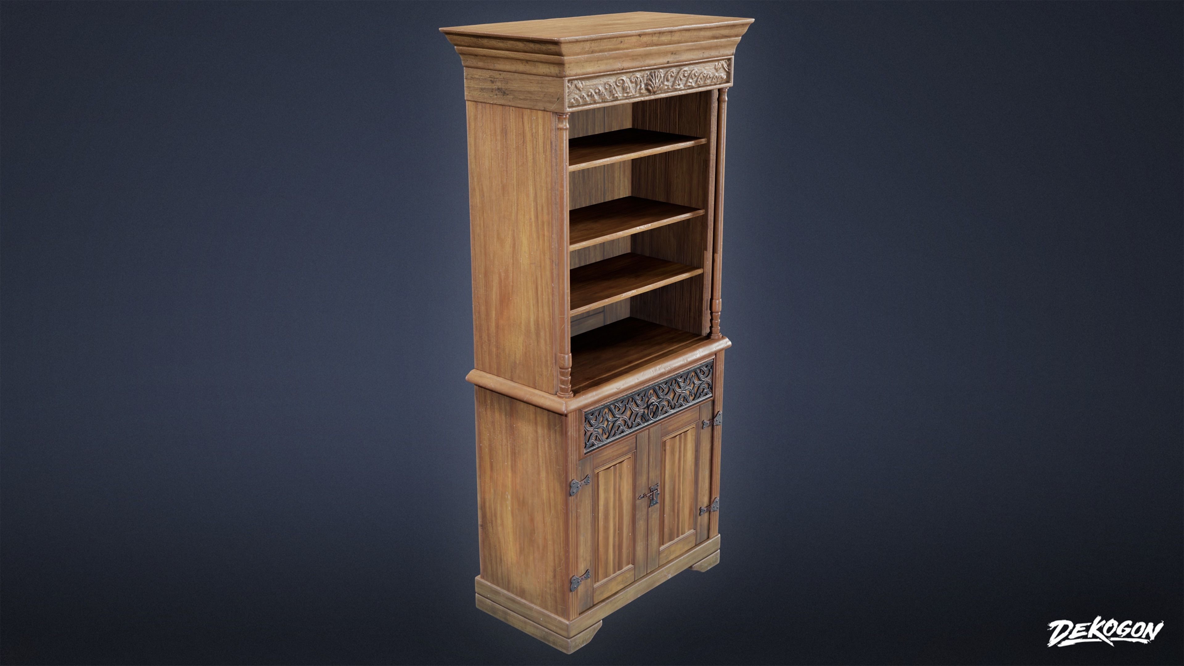 VICTORIAN - Shelf Victorian 01 - LOW POLY AND NANITE Low-poly 3D model_2