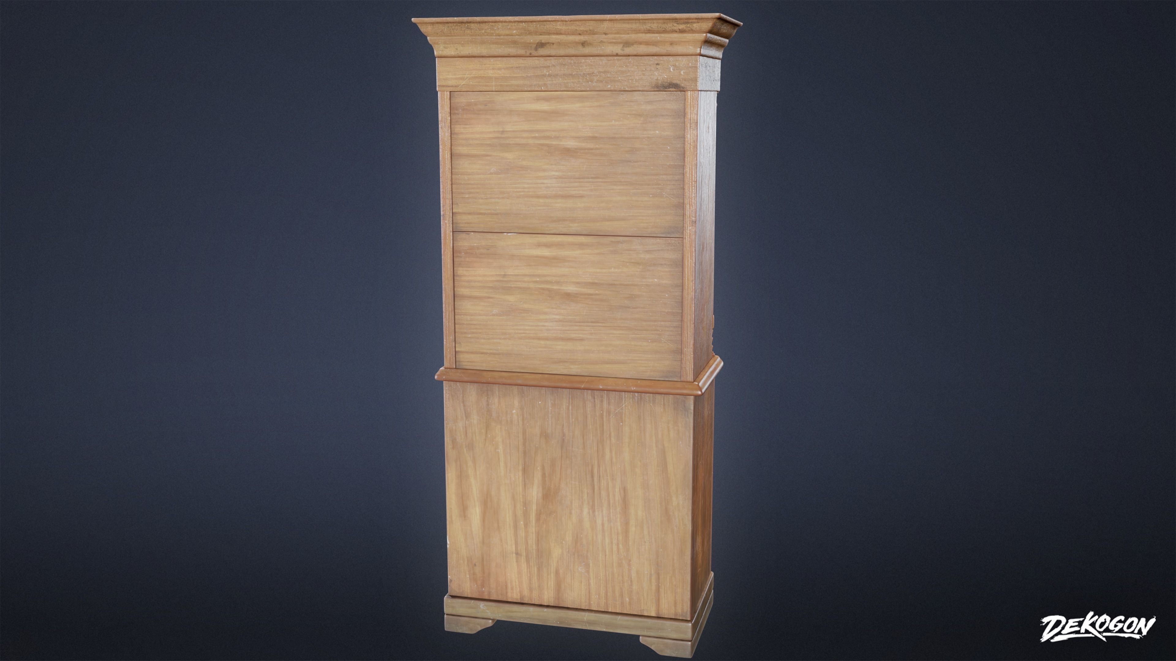 VICTORIAN - Shelf Victorian 01 - LOW POLY AND NANITE Low-poly 3D model_3