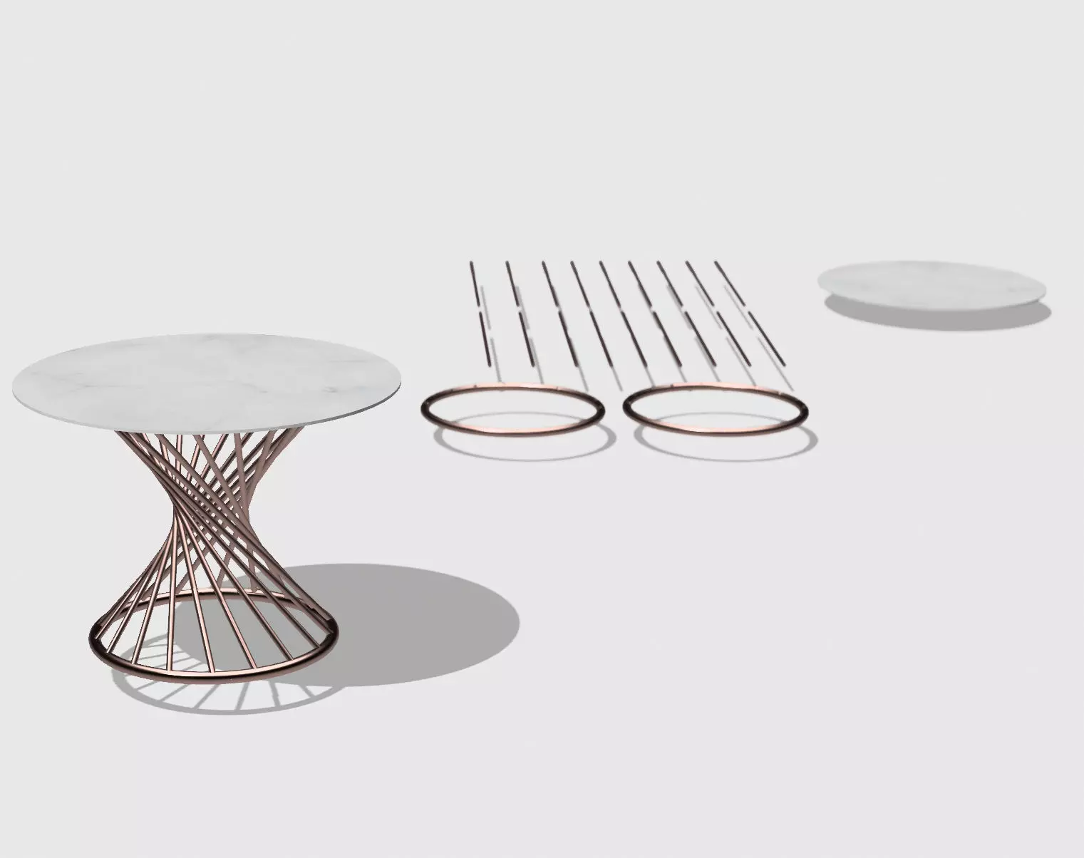 Cake table 3D model_0
