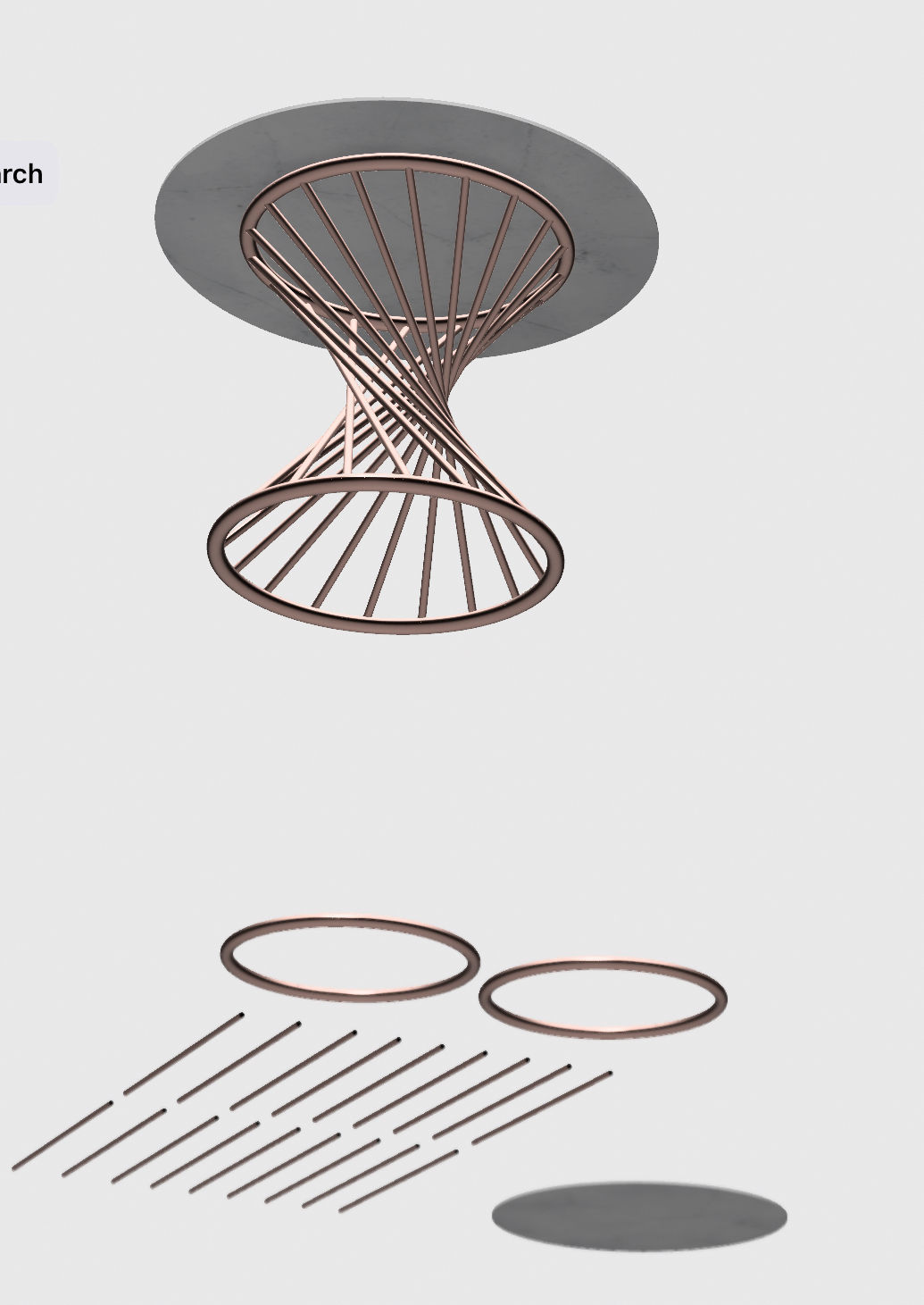 Cake table 3D model_1