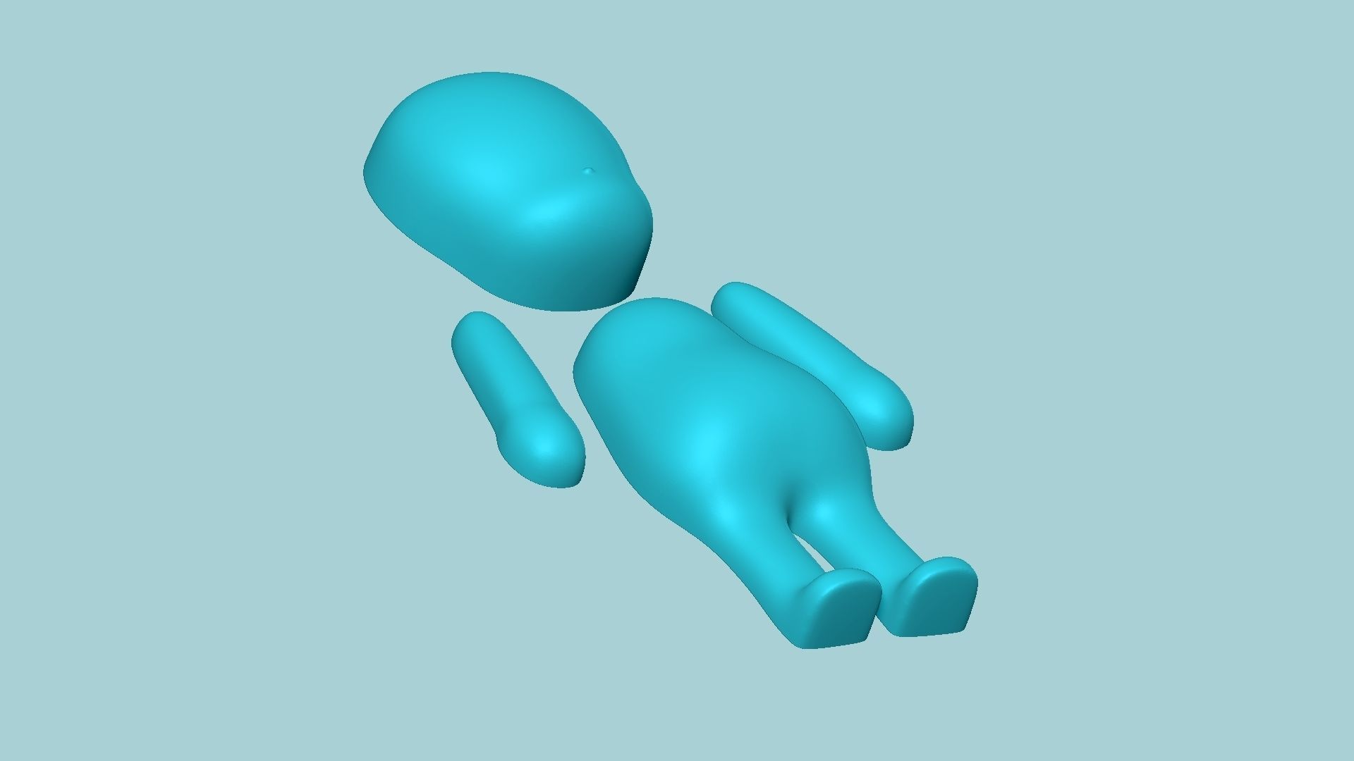 Character Biscuit Mold A03 - Body Parts Chibi 3D print model_7