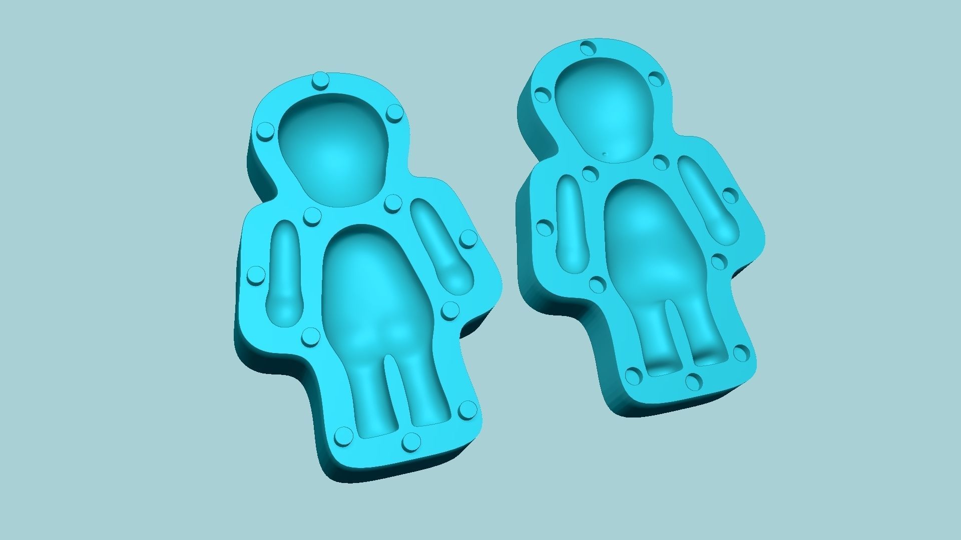 Character Biscuit Mold A03 - Body Parts Chibi 3D print model_9