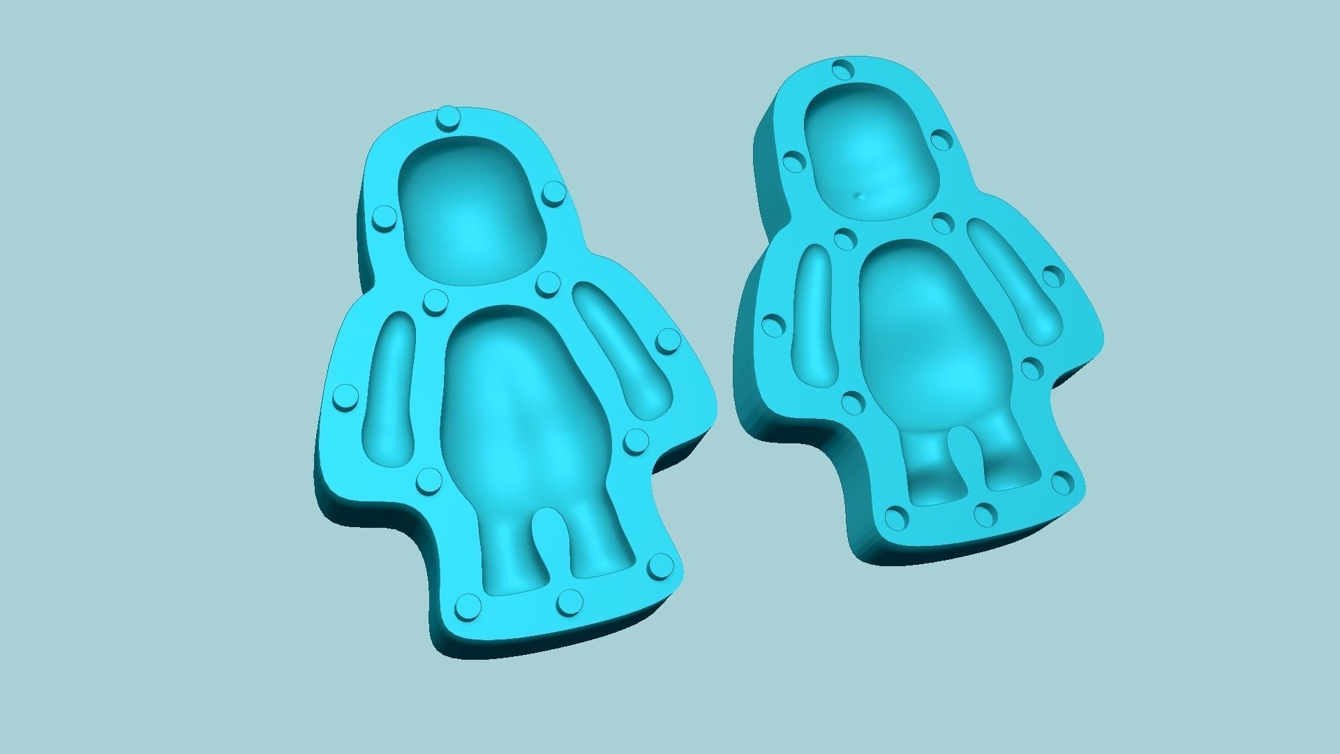 Character Biscuit Mold A02 - Body Parts Chibi 3D print model_9