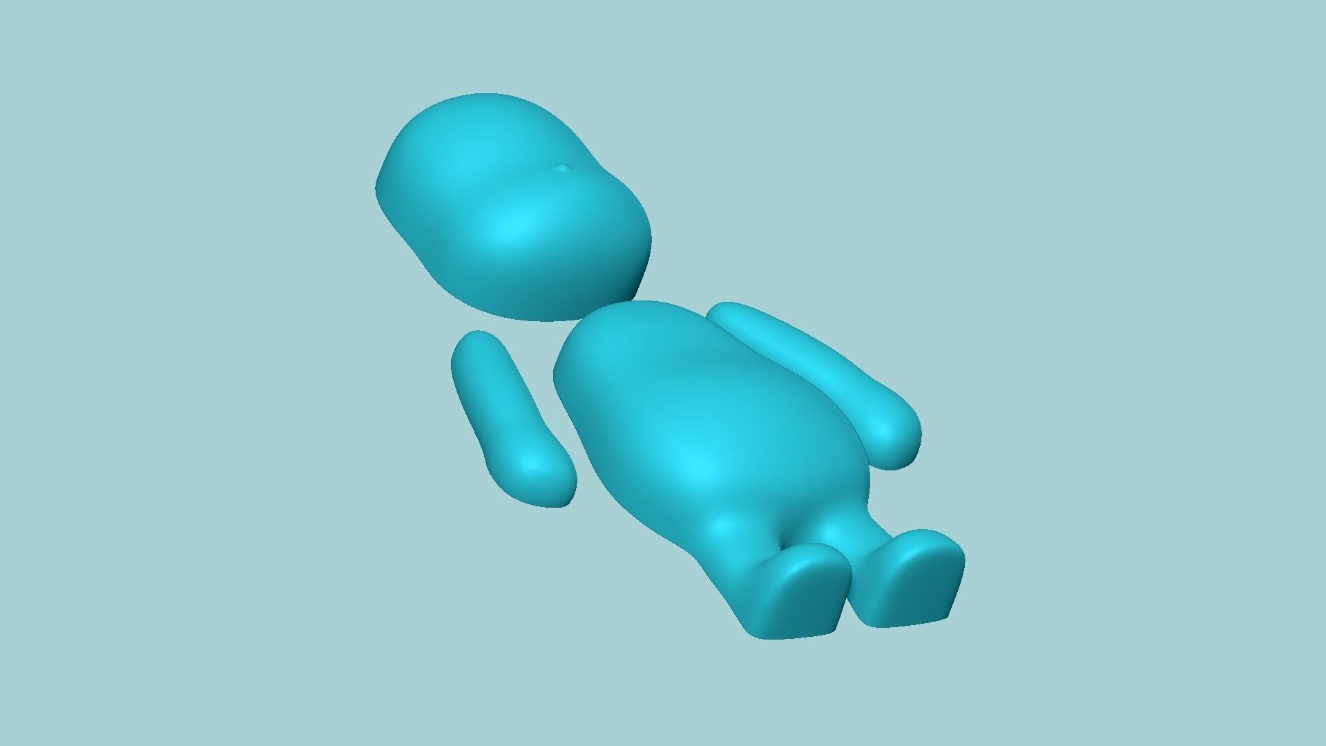 Character Biscuit Mold A02 - Body Parts Chibi 3D print model_7