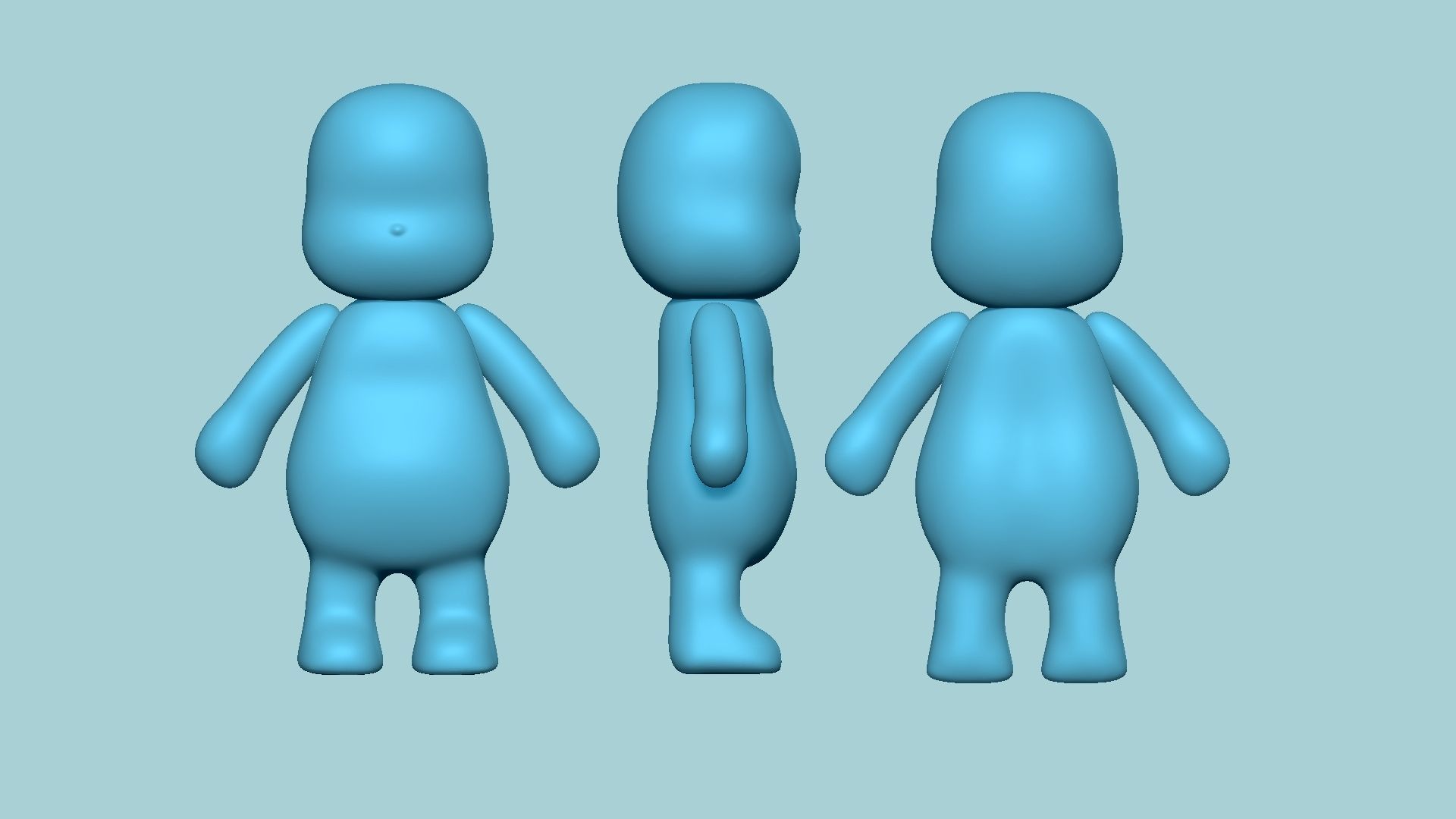 Character Biscuit Mold A02 - Body Parts Chibi 3D print model_4