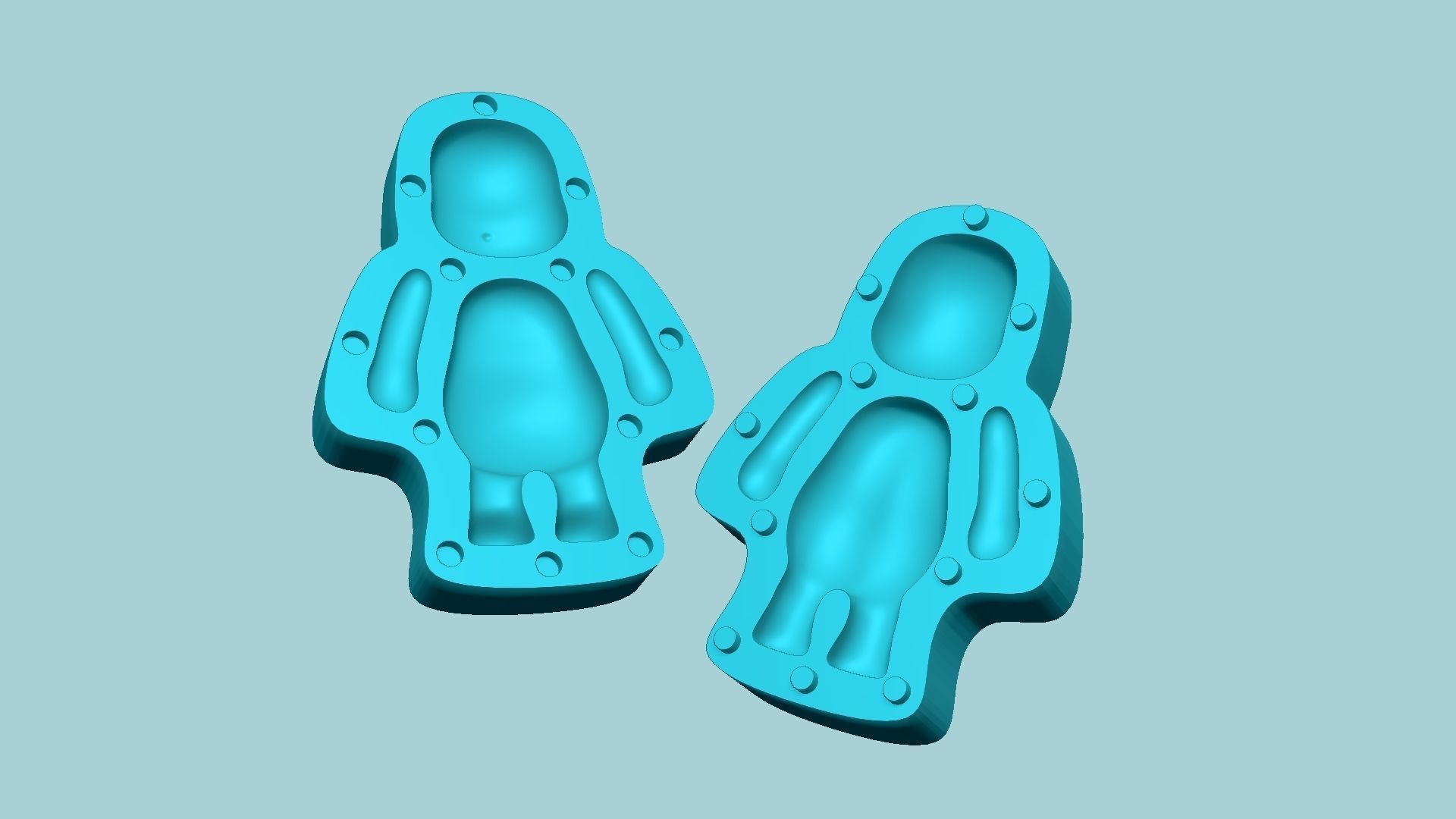 Character Biscuit Mold A02 - Body Parts Chibi 3D print model_3