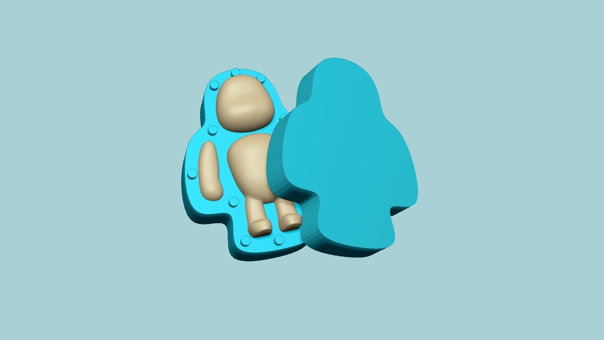 Character Biscuit Mold A01 - Body Parts Chibi 3D print model_1