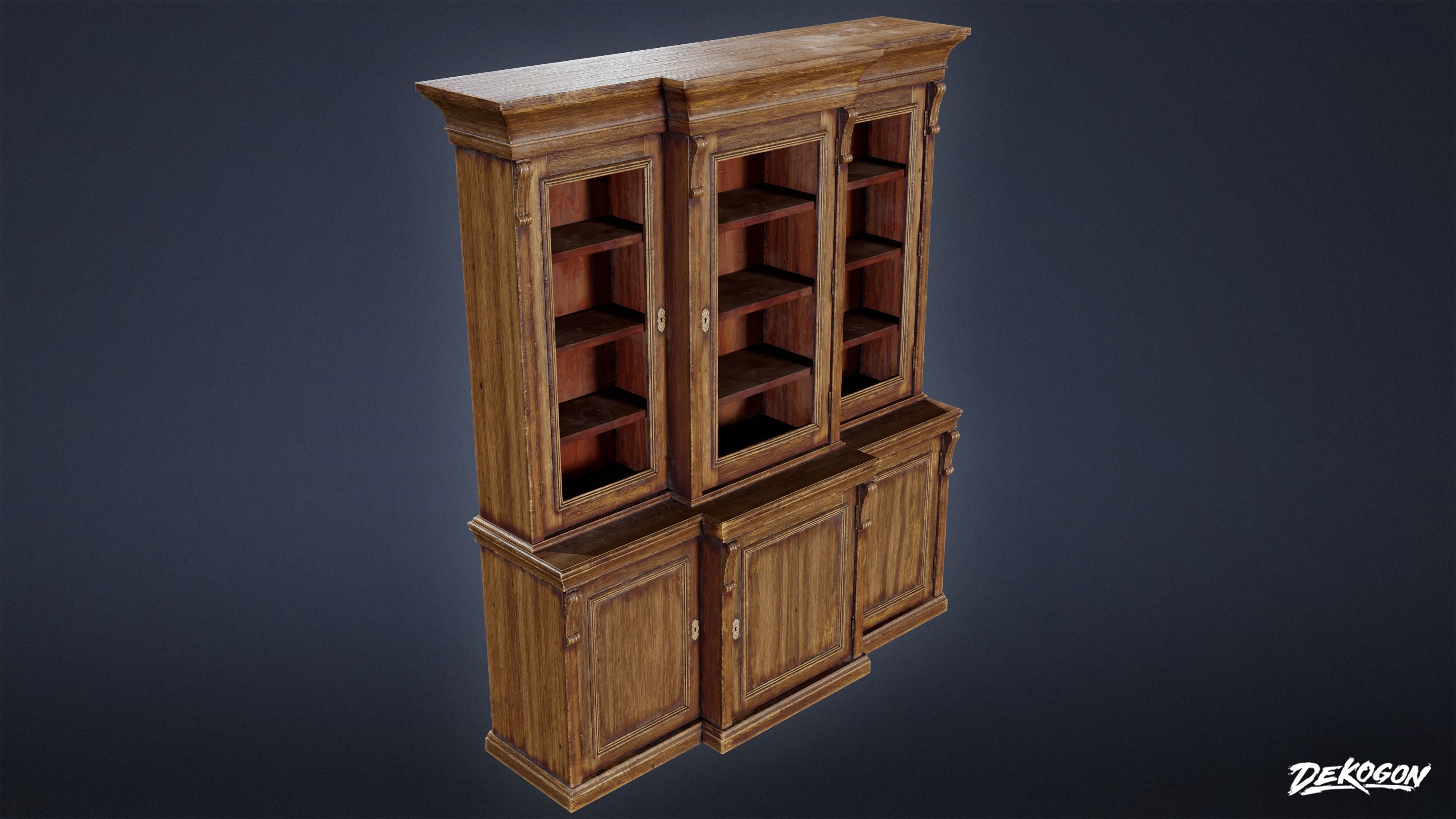 VICTORIAN - Shelf Victorian 18 - LOW POLY AND NANITE Low-poly 3D model_2