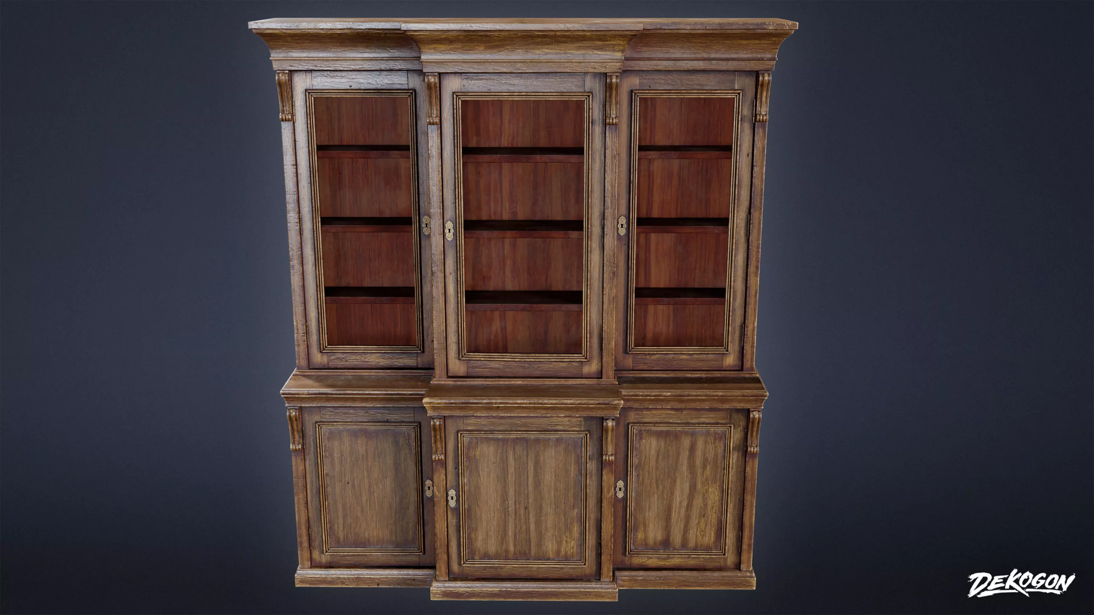 VICTORIAN - Shelf Victorian 18 - LOW POLY AND NANITE Low-poly 3D model_0