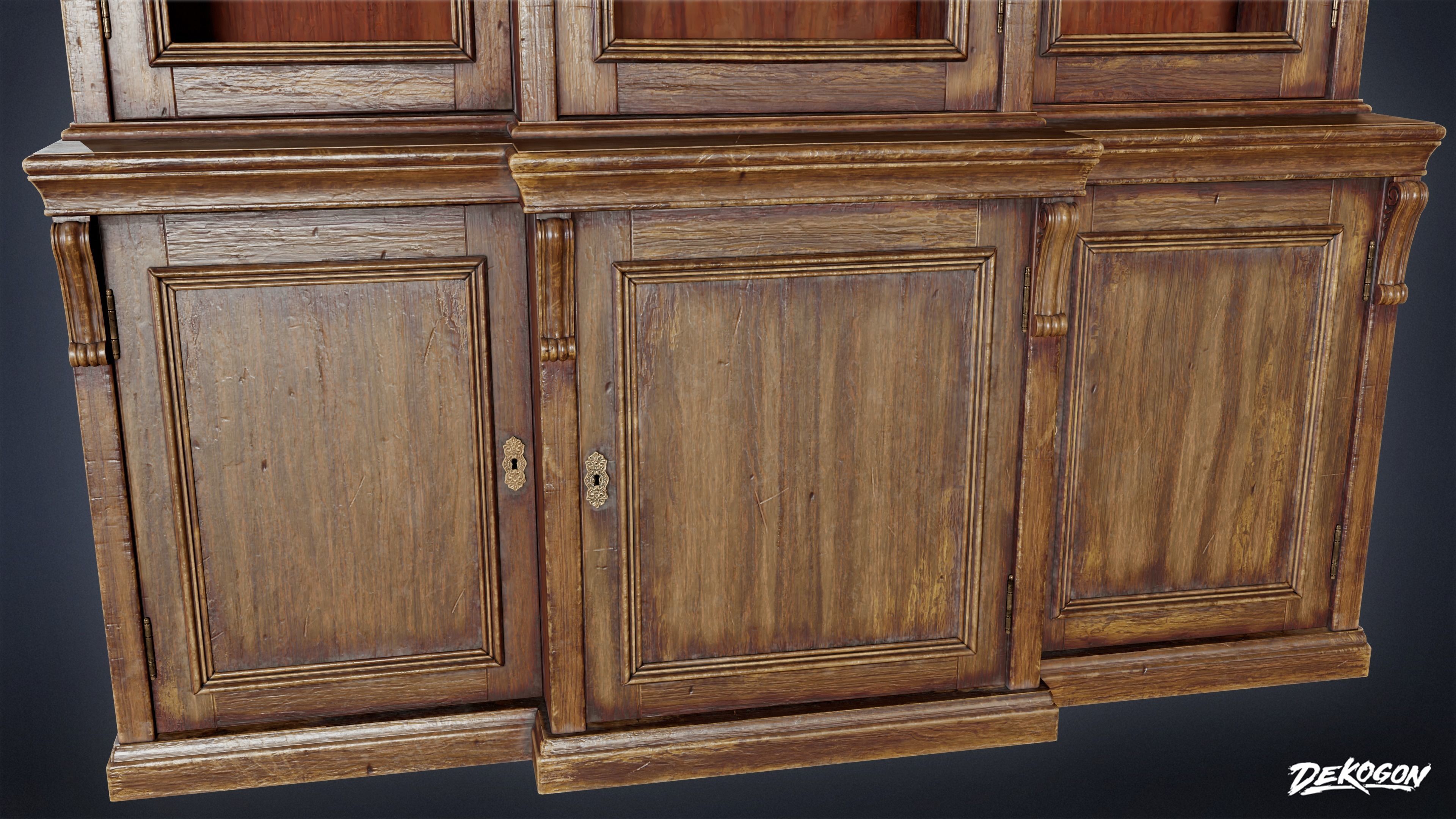 VICTORIAN - Shelf Victorian 18 - LOW POLY AND NANITE Low-poly 3D model_6