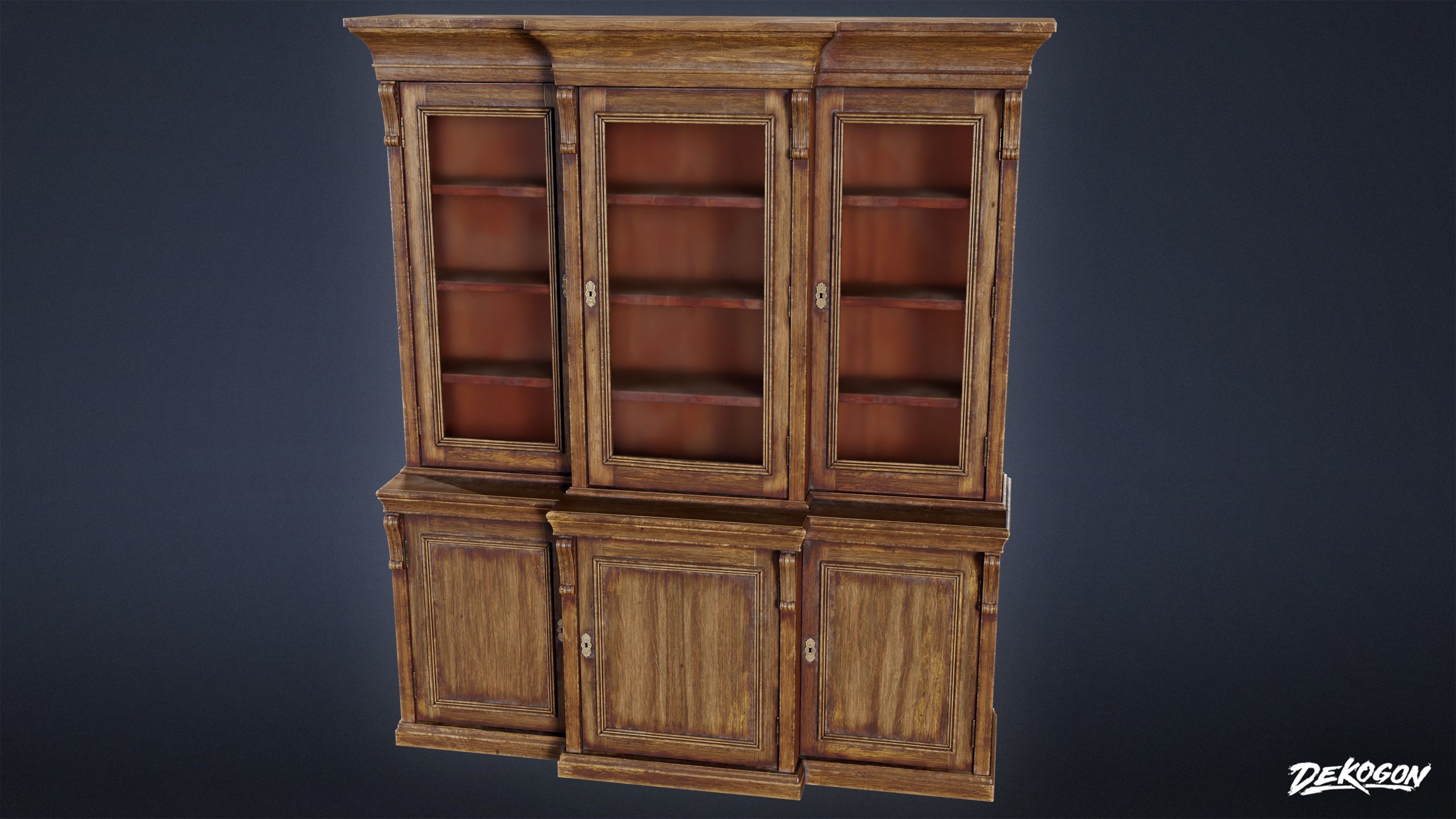 VICTORIAN - Shelf Victorian 18 - LOW POLY AND NANITE Low-poly 3D model_1