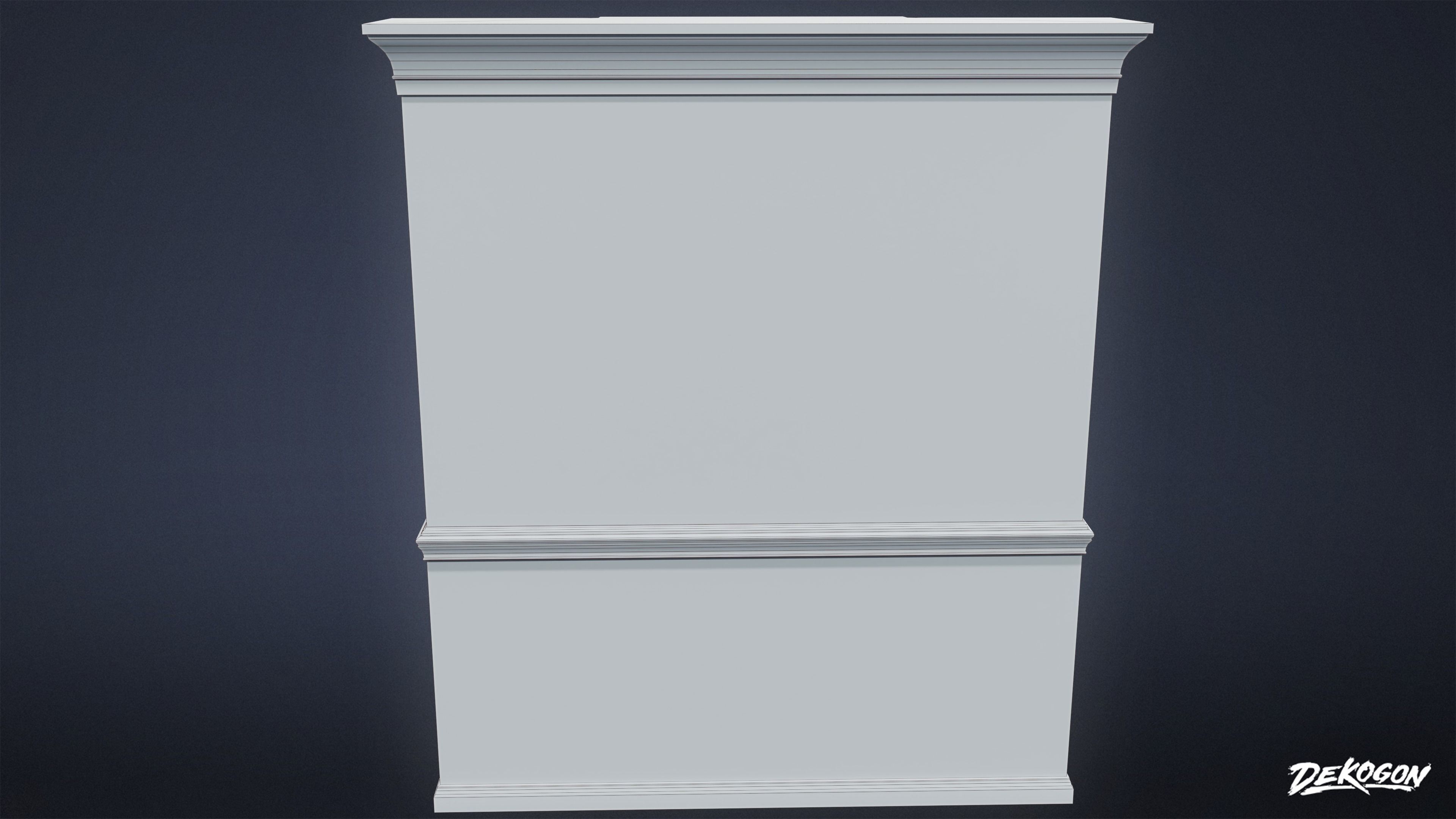 VICTORIAN - Shelf Victorian 18 - LOW POLY AND NANITE Low-poly 3D model_9