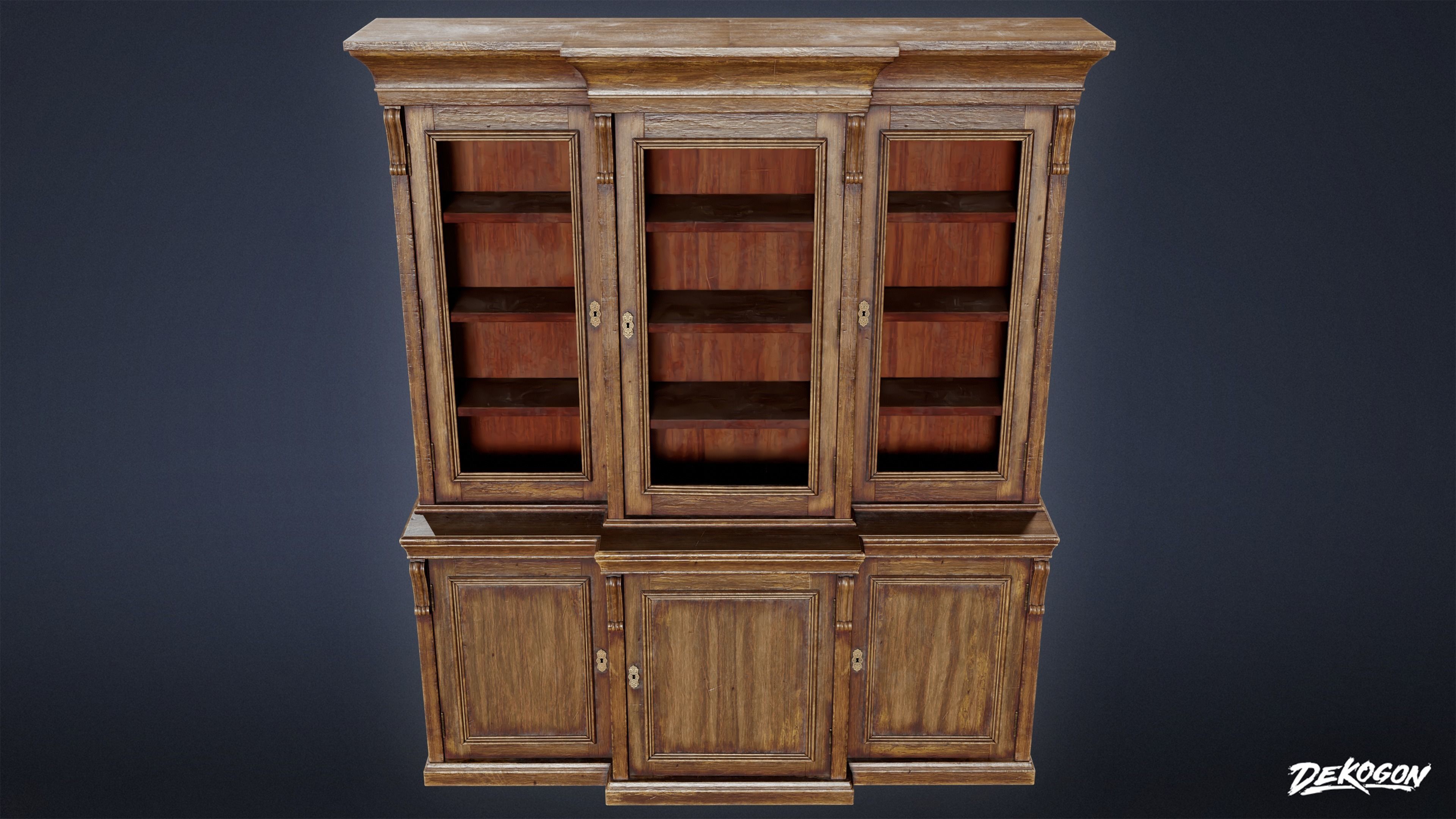 VICTORIAN - Shelf Victorian 18 - LOW POLY AND NANITE Low-poly 3D model_5