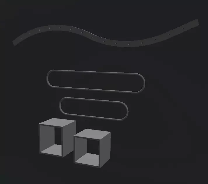 Araras e cubos para vitrine Free 3D model