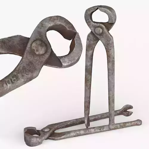Forceps Tool Low-poly 3D model