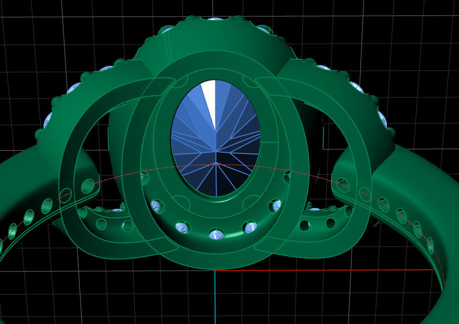 Fashion Ring 3D print model_9