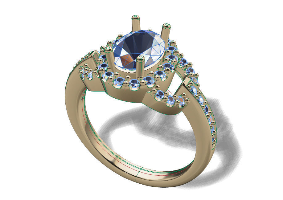 Fashion Ring 3D print model_2