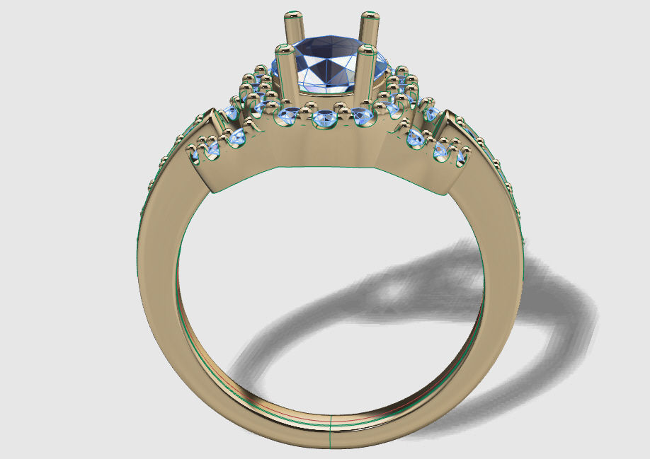 Fashion Ring 3D print model_3