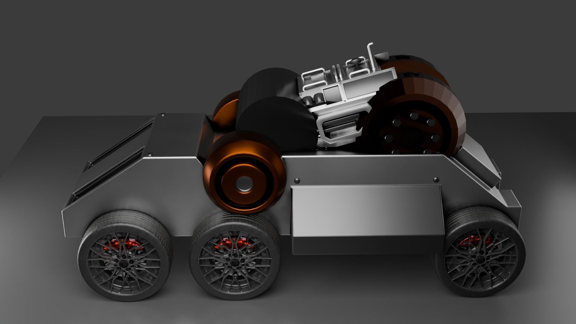 sci fi truck  3D model_2