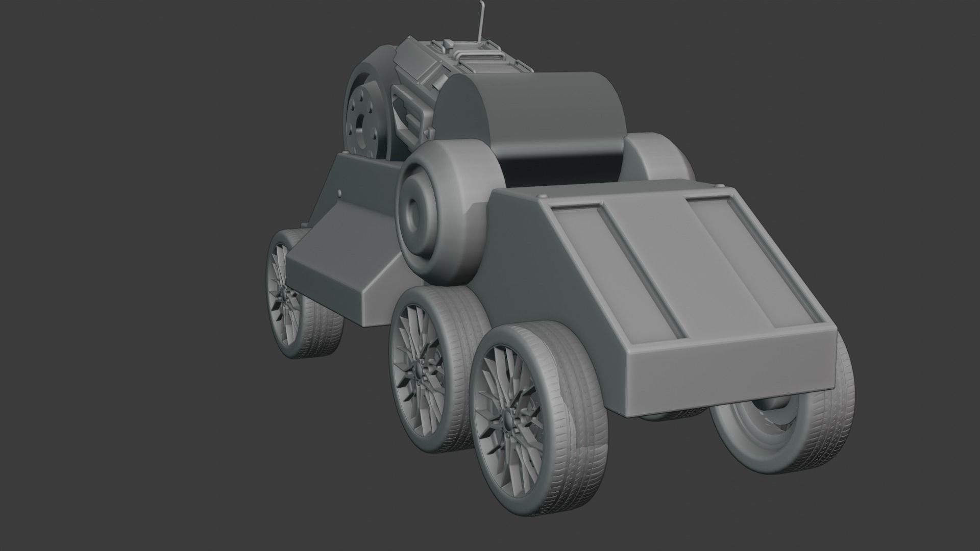 sci fi truck  3D model_5