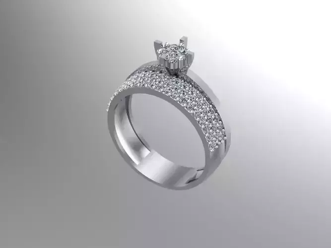 Elegant Brilliant Round Diamond Promise Ring