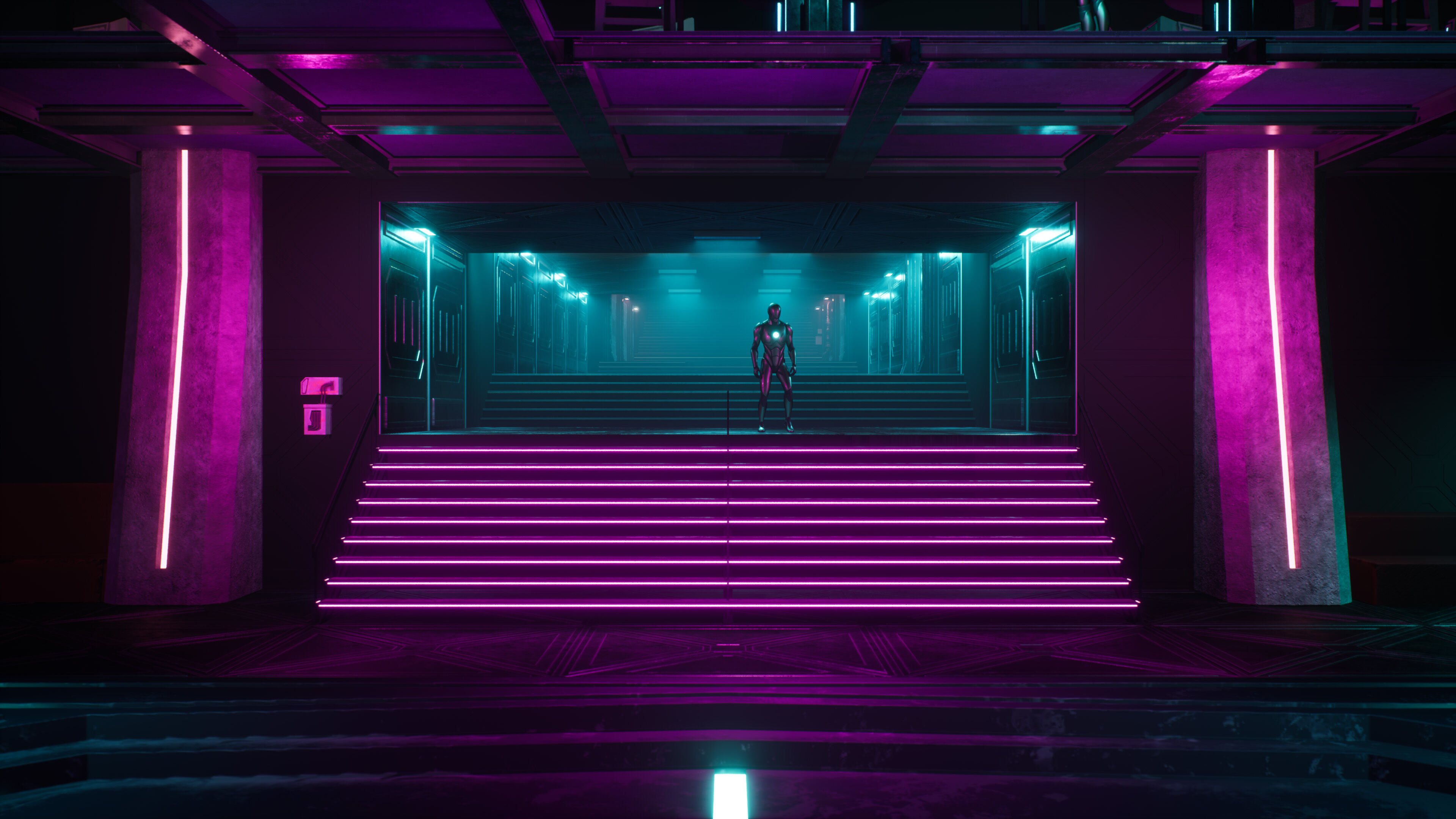 Cyberpunk Underground Pub Environment Prop Pack Low-poly 3D model_7