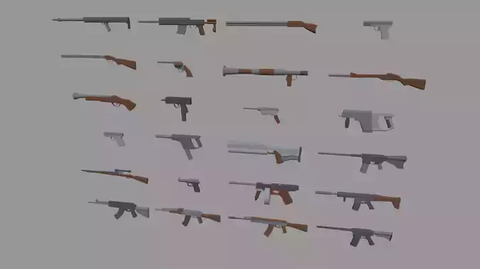 Low Poly Weapon Pack 01
