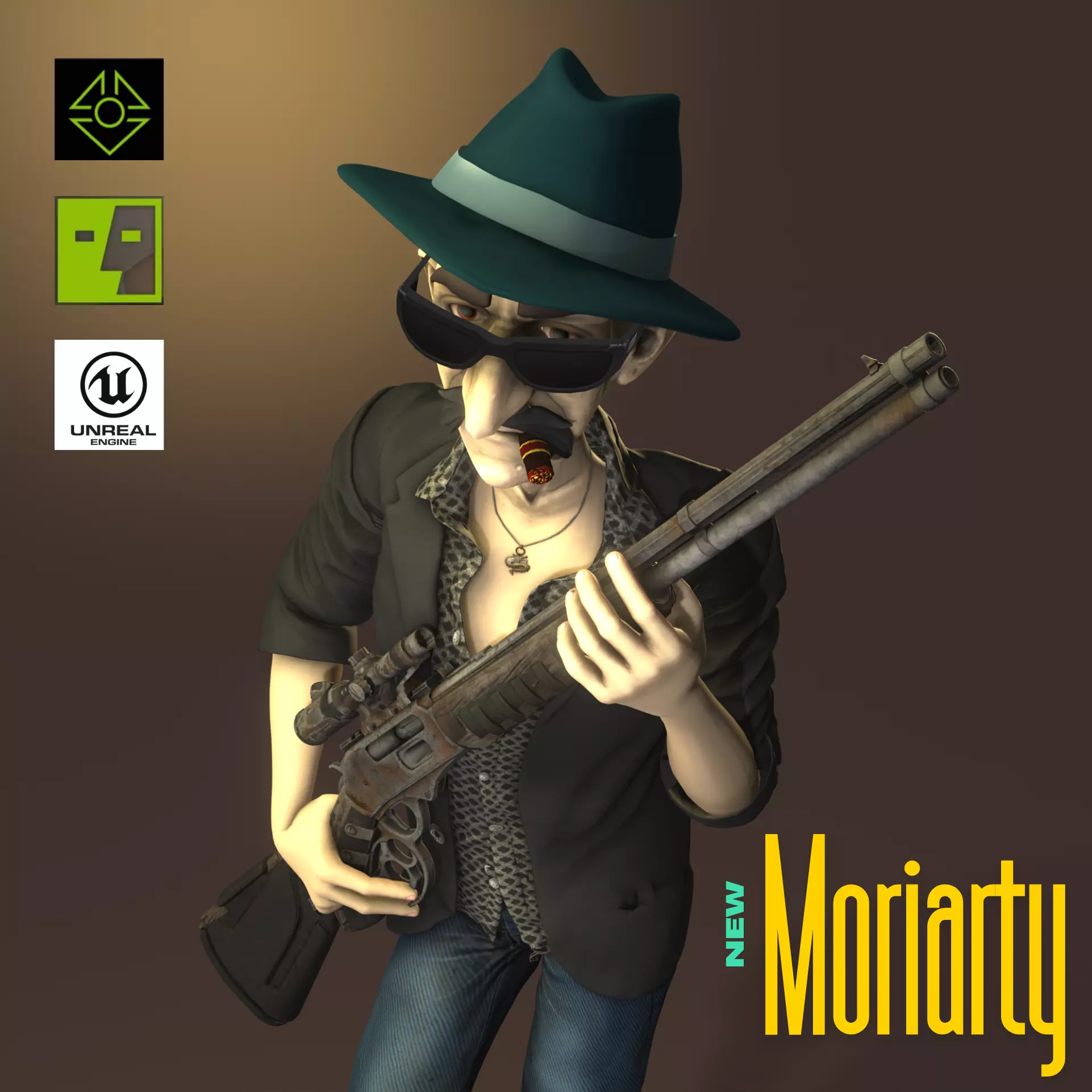 Moriarty for iClone 8 Low-poly 3D model