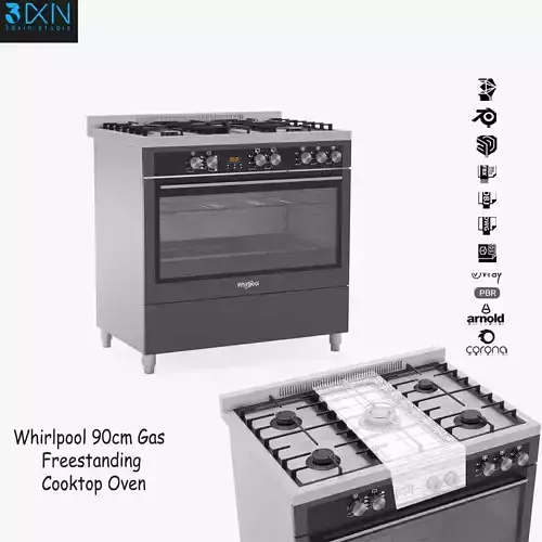 Whirlpool 90cm Gas Freestanding Cooktop Oven WP90510MFBSSAUS