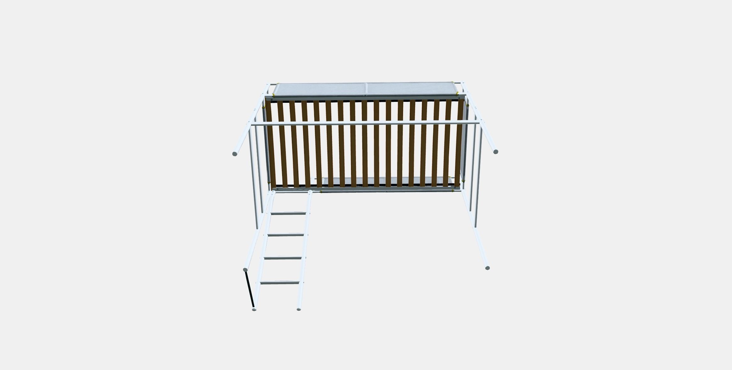 VITVAL loft bed frame 1 Low-poly 3D model_7