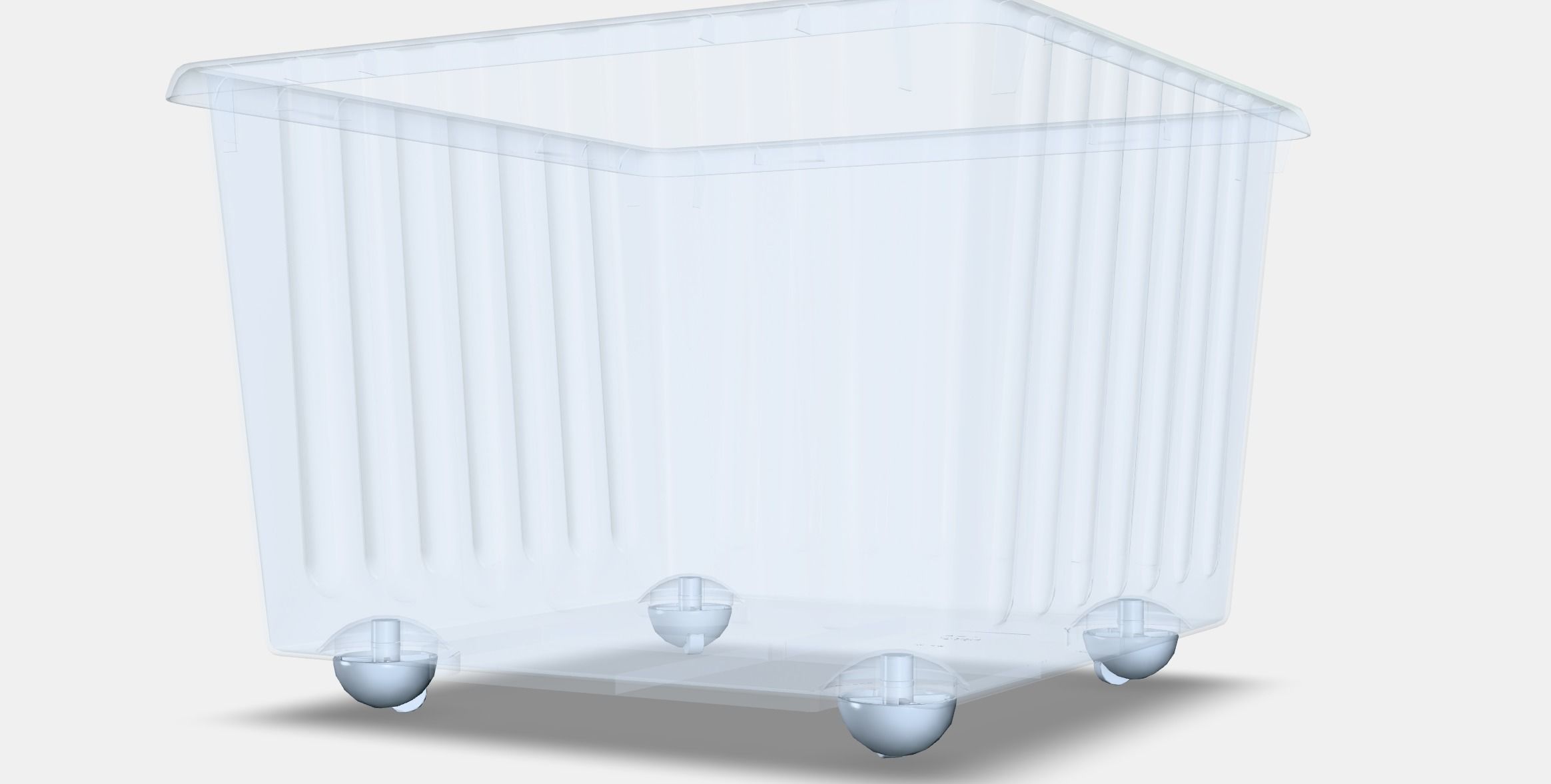 VESSLA box on castors Low-poly 3D model_5