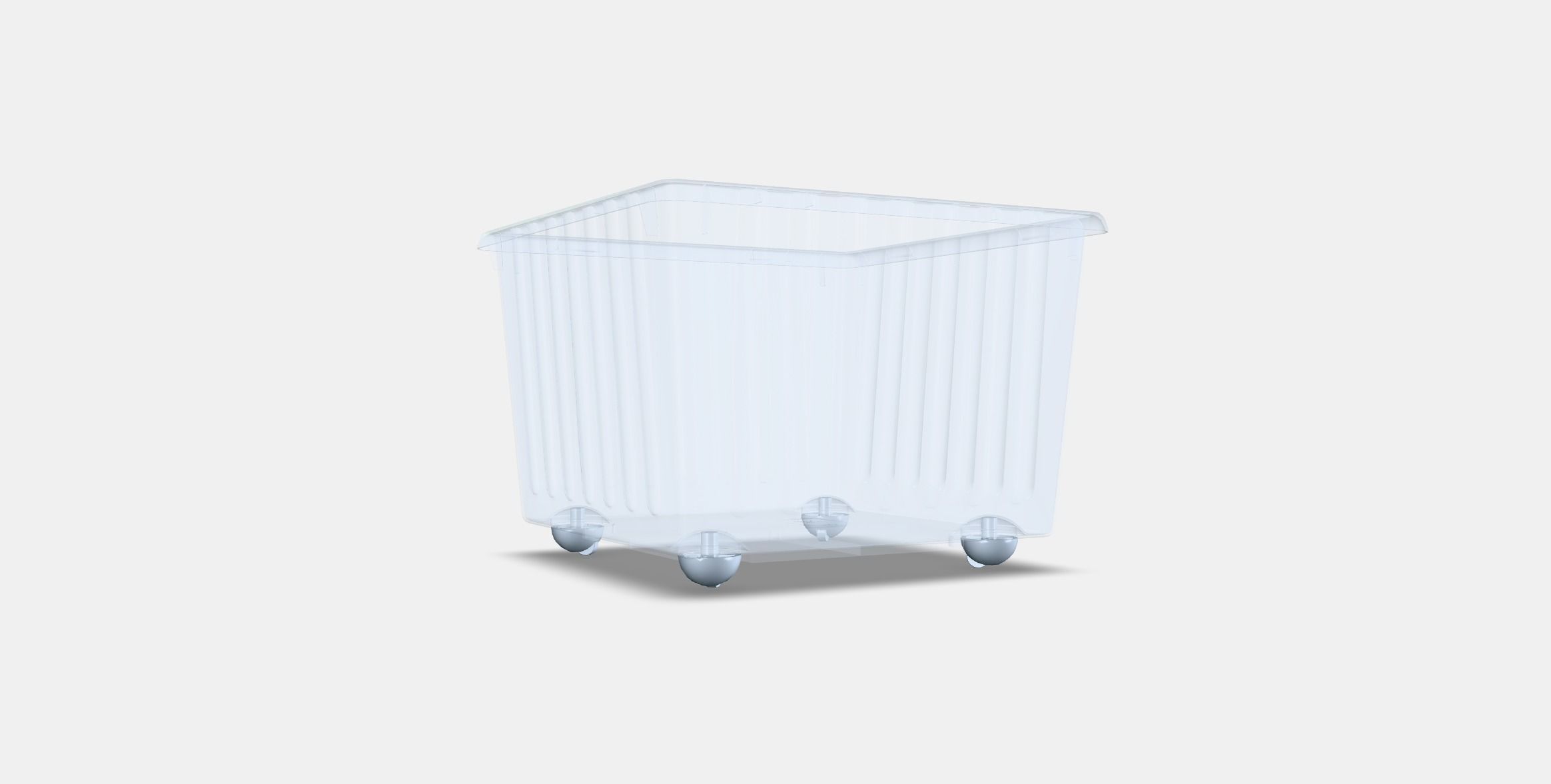 VESSLA box on castors Low-poly 3D model_16