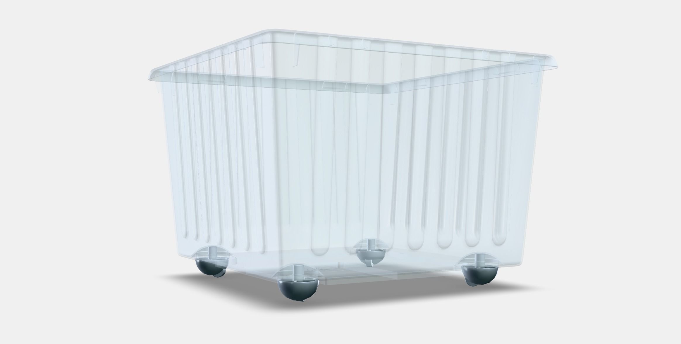 VESSLA box on castors Low-poly 3D model_9