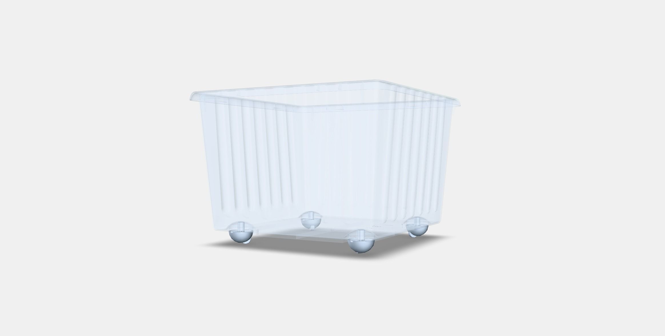 VESSLA box on castors Low-poly 3D model_4