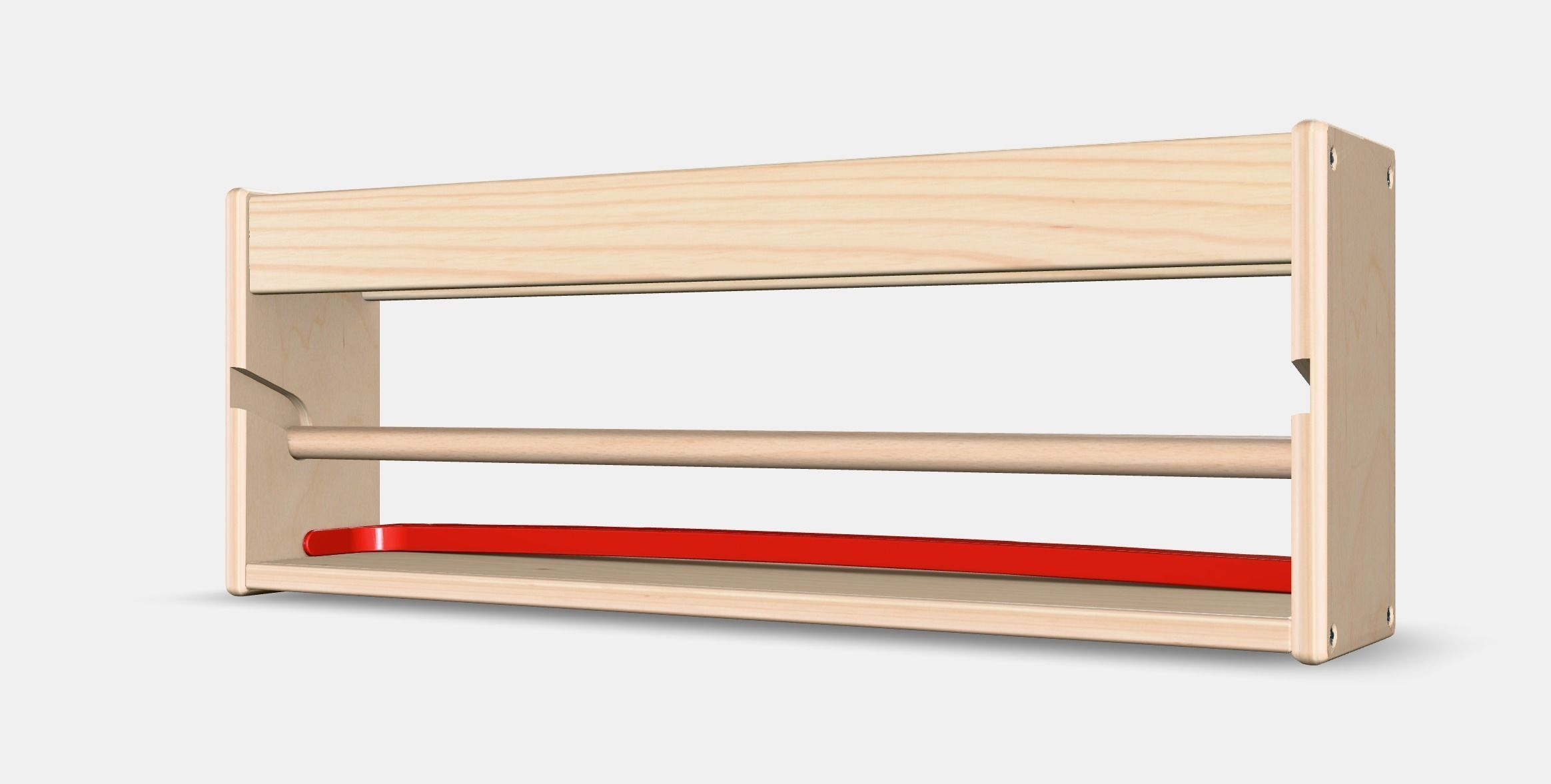 MALA paper roll holder with shelf Low-poly 3D model_6