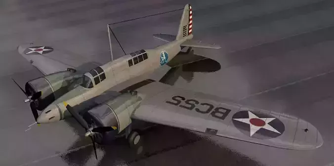 Curtiss A-18 Shrike II 3D model