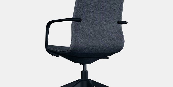 LANGFJALL conference chair with armrests 5 Low-poly 3D model