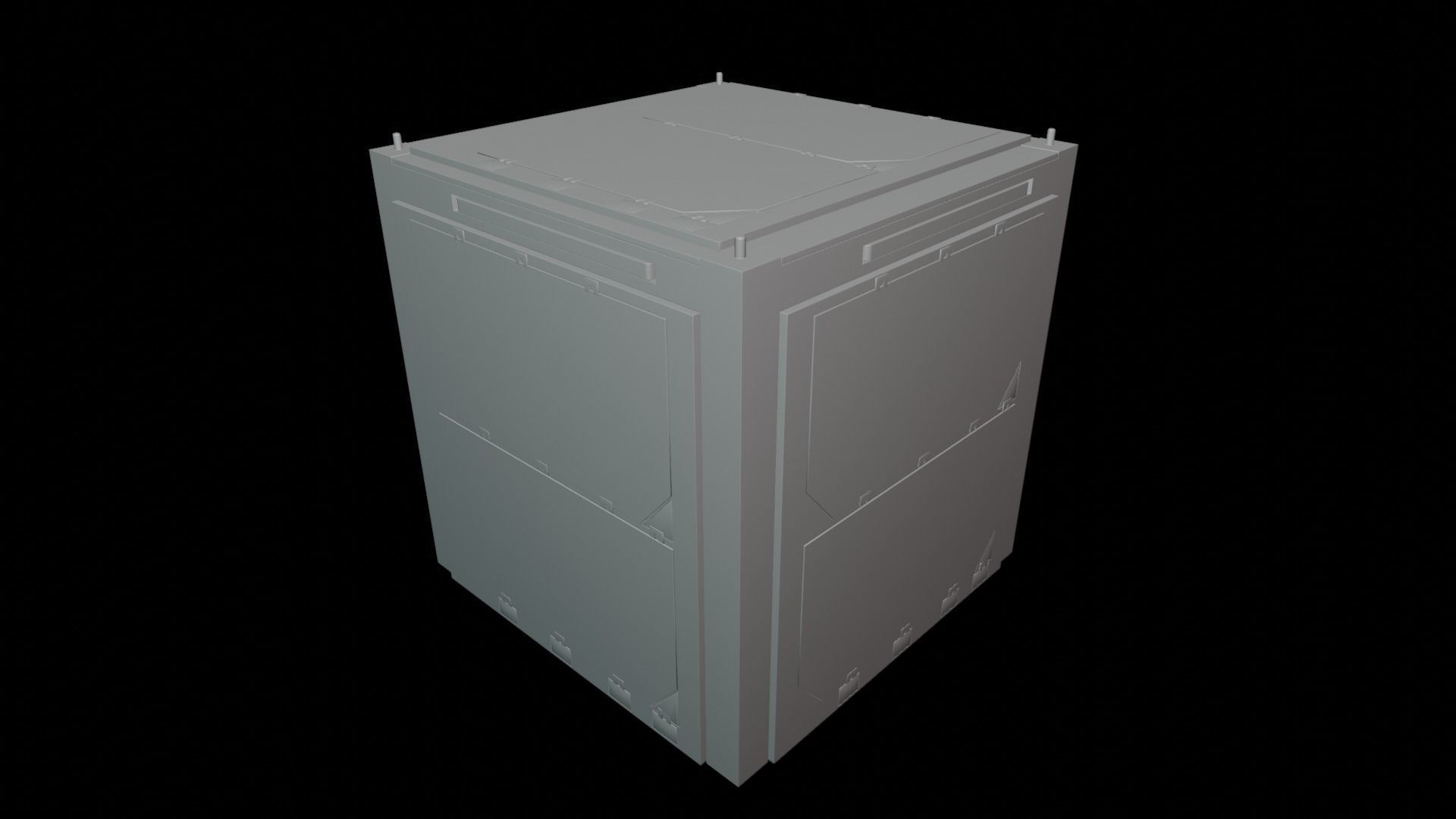 Nano Satellite 3D model_5